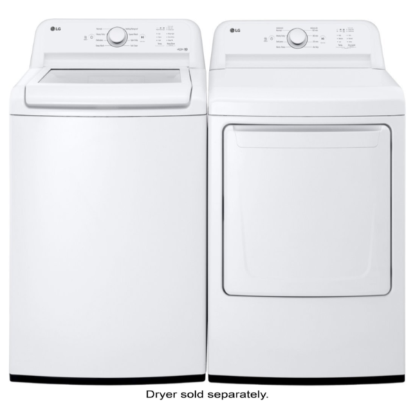 LG - 4.1 Cu. Ft. High-Efficiency Top Load Washer with TurboDrum Technology - White