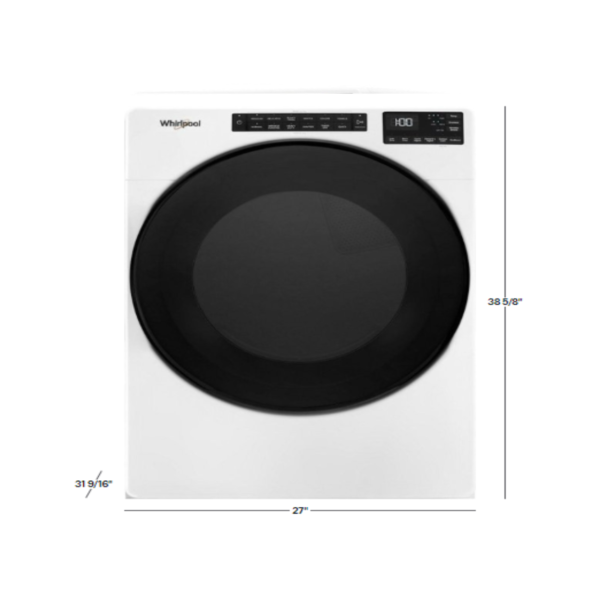 Whirlpool - 5.0 Cu. Ft. High Efficiency Stackable Front Load Washer with Steam and Fan Fresh - Image 5