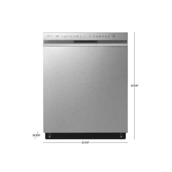 LG - 24" Front Control Built-In Stainless Steel Tub Dishwasher with 3rd Rack, Quadwash, and 48dba - Image 2