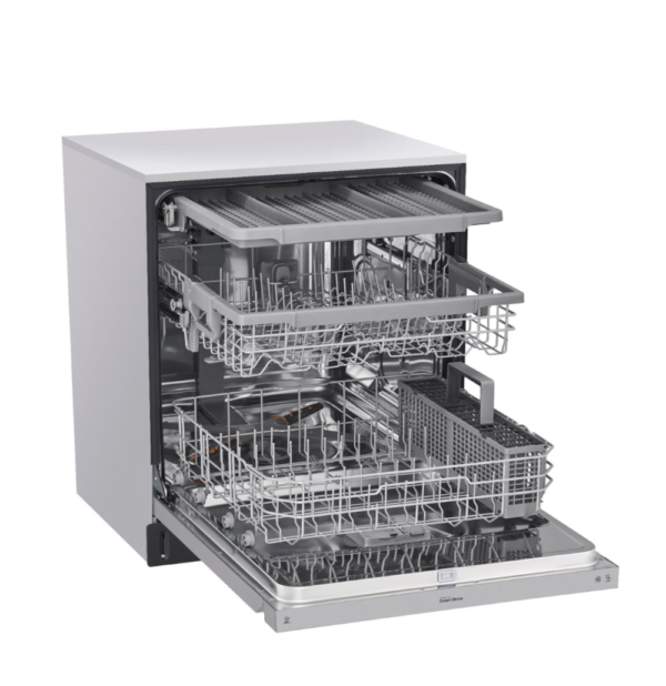 LG - 24" Front Control Built-In Stainless Steel Tub Dishwasher with 3rd Rack, Quadwash, and 48dba - Image 4