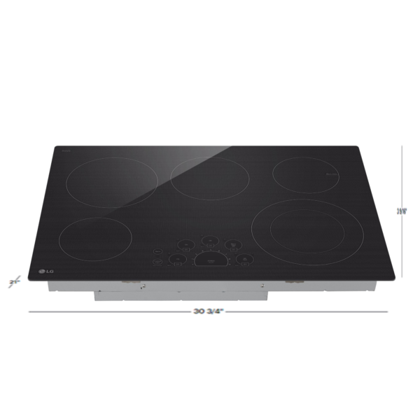 LG - 30" Built-In Electric Cooktop with 5 Elements and Warming Zone - Image 10