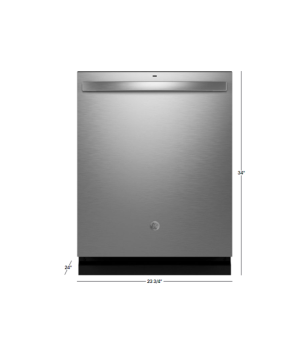 GE - 24"Top Control Fingerprint Resistant Dishwasher with Stainless Steel Interior Dishwasher with Sanitize Cycle - Image 2