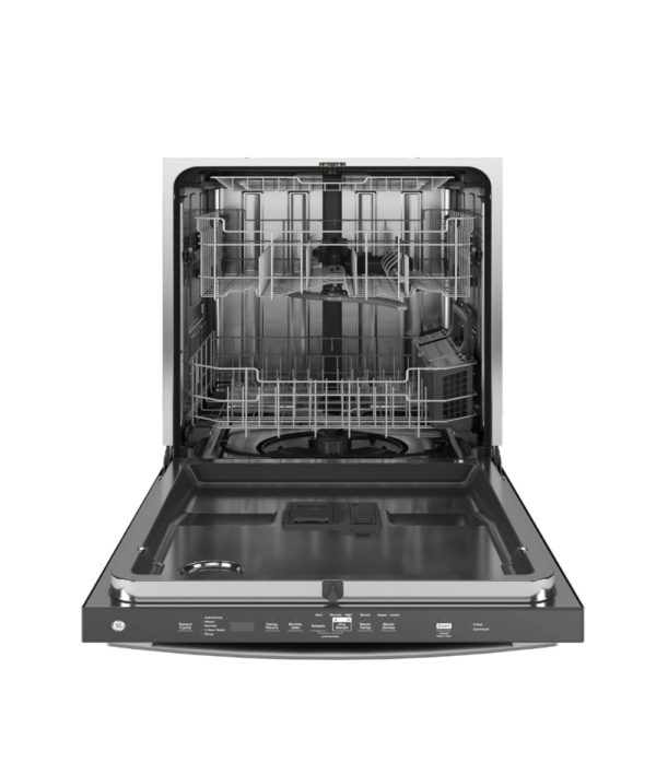 GE - 24"Top Control Fingerprint Resistant Dishwasher with Stainless Steel Interior Dishwasher with Sanitize Cycle - Image 3