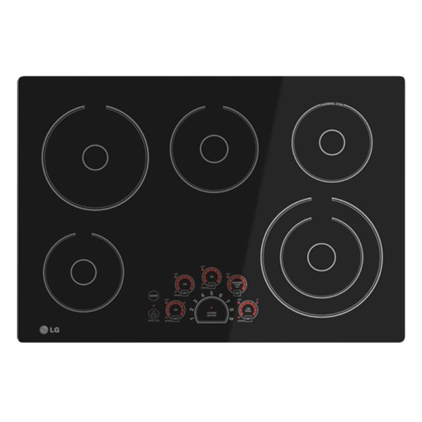 LG - 30" Built-In Electric Cooktop with 5 Elements and Warming Zone