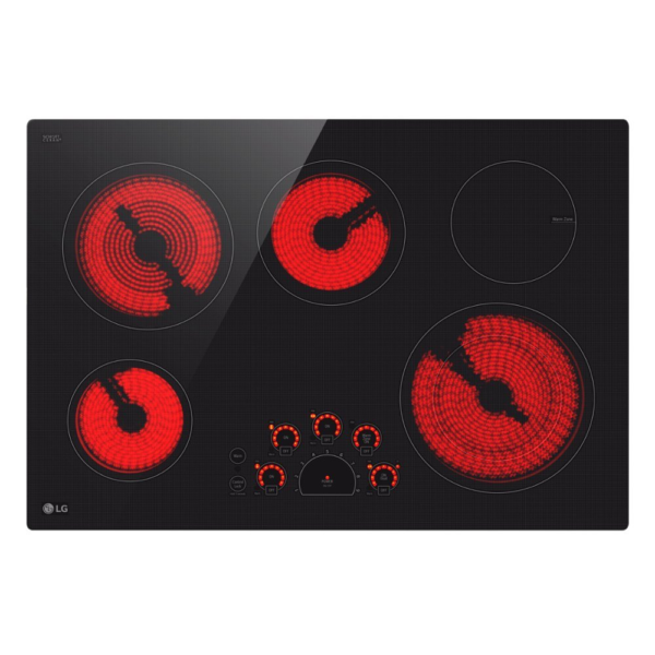 LG - 30" Built-In Electric Cooktop with 5 Elements and Warming Zone - Image 8