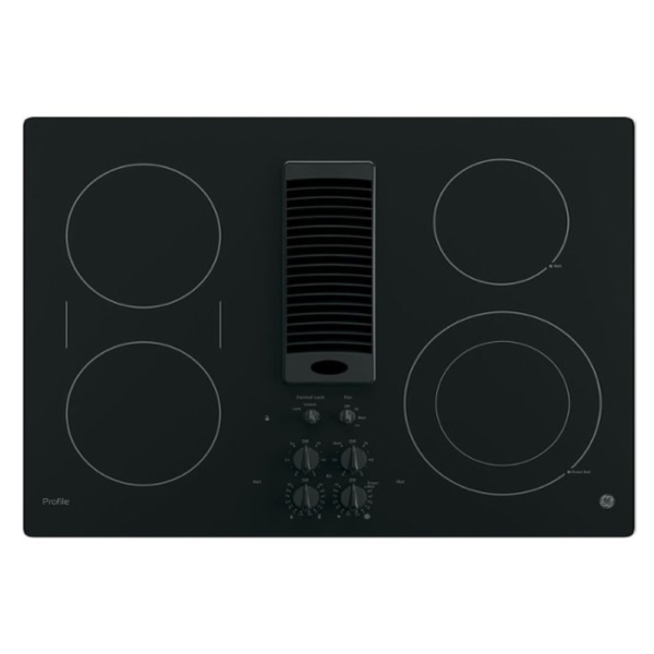 GE Profile - 30" Built-In Downdraft Electric Cooktop with 4 Burners